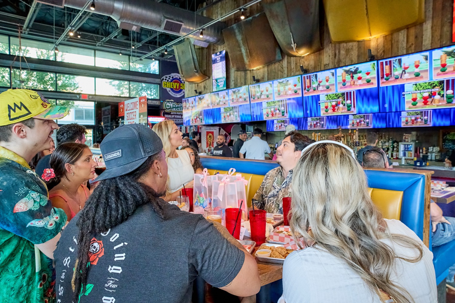Watch party guests