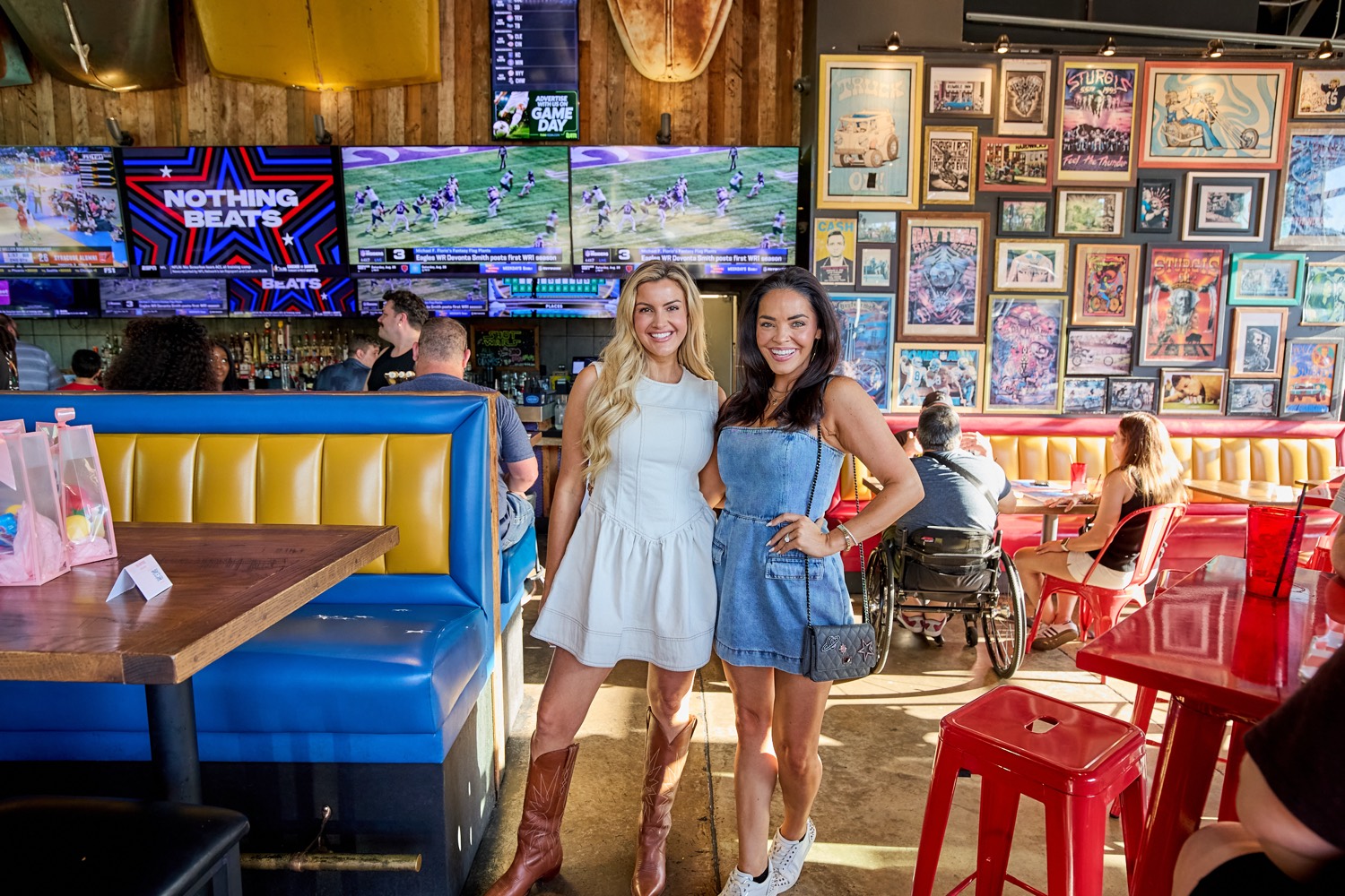 Friends at the watch party