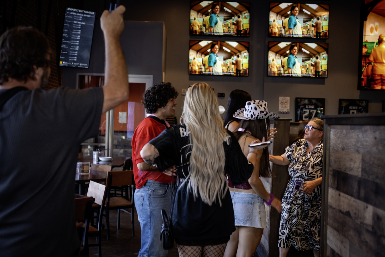 Sarah with fans at the Nashville watch party