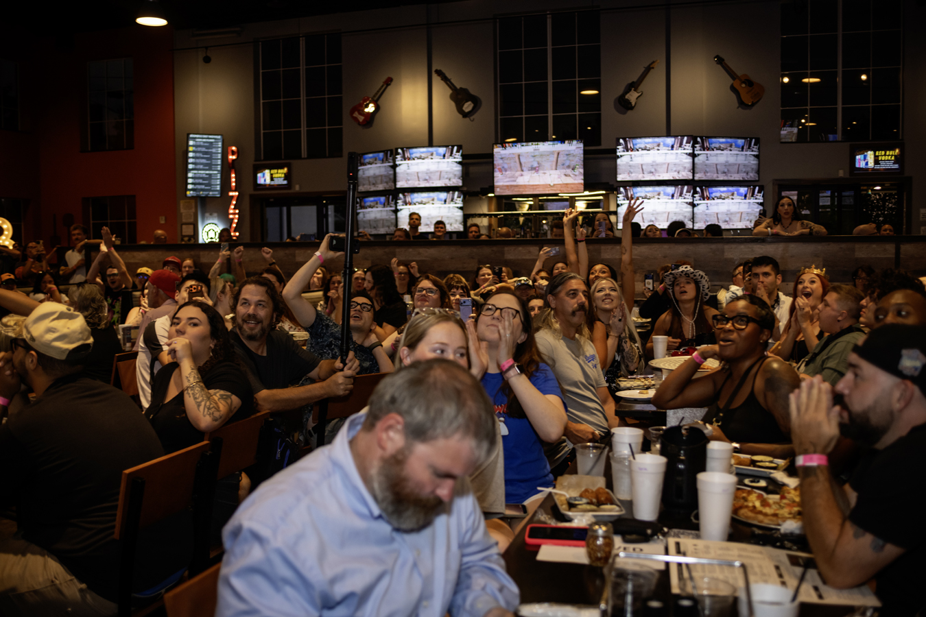 The crowd watching the show in Nashville